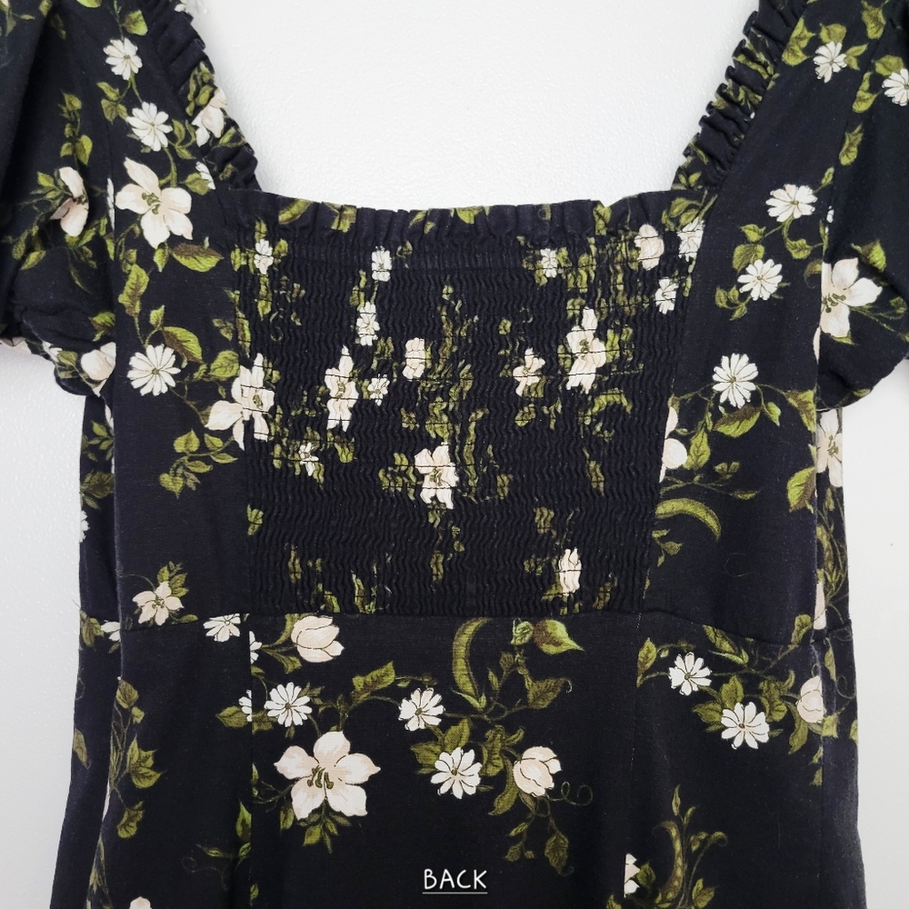 NWT Anthropologie Dress Floral Midi Linen Size Medium - Picture 9 of 14